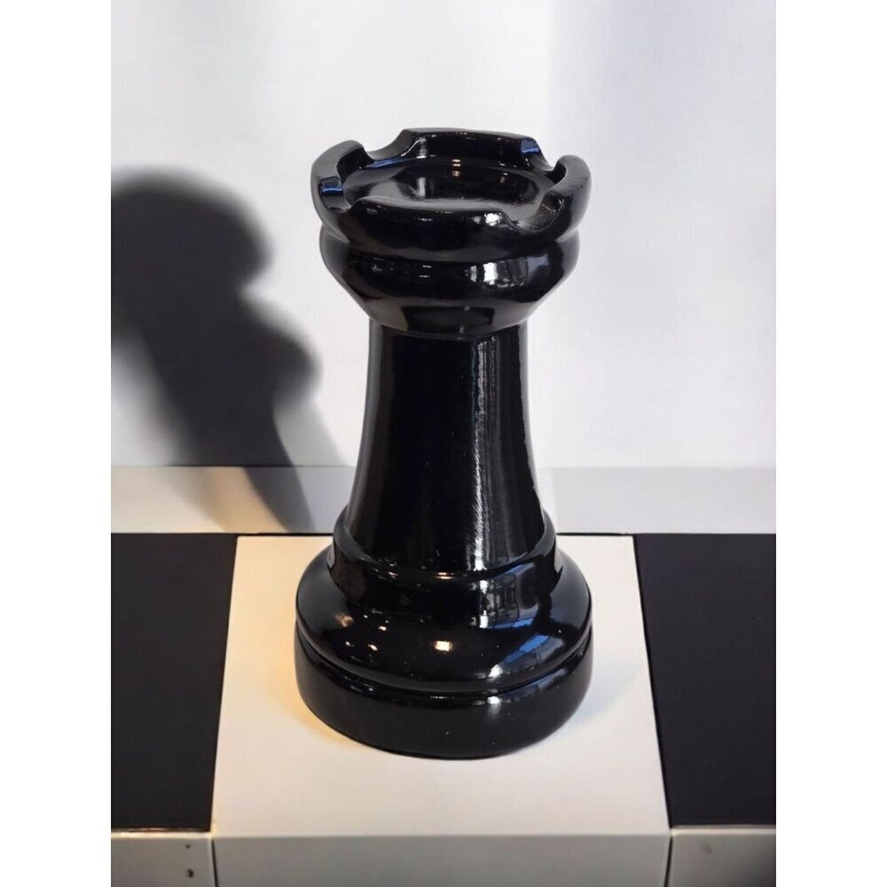 Sold New Black Large Resin Decorative Rook Chess Pieces Room Decor